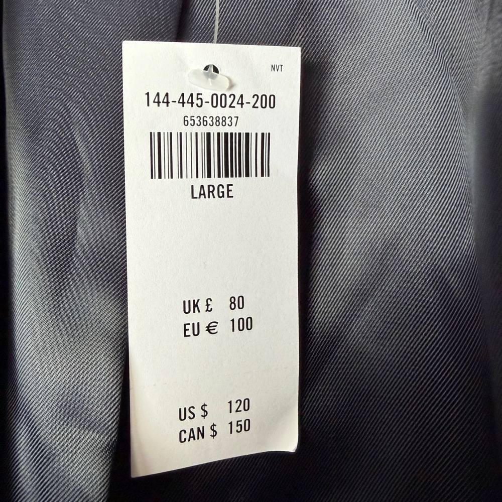 Abercrombie & Fitch Blazer Power Office Classic Preppy Workwear Navy Large NWT - Picture 8 of 8